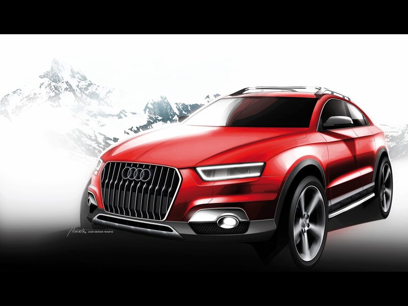 Red Audi Suv — Dramatic, Illustration
