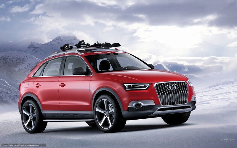 Red Audi Suv — Dramatic, Winter, Photograph
