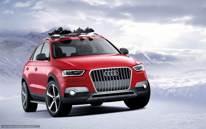Red Audi Suv — Dramatic, Winter