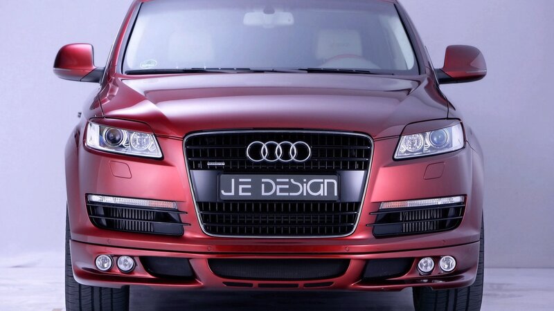 Red Audi SUV front view