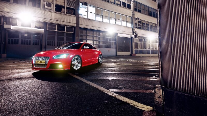 Red Audi Tt Coupe — Dramatic, Night