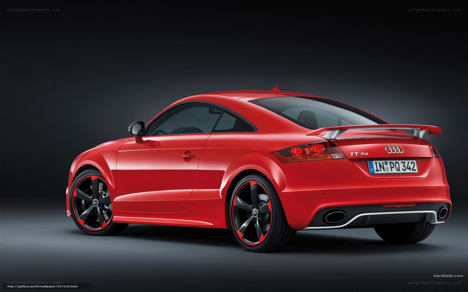 Red Audi TT RS coupe