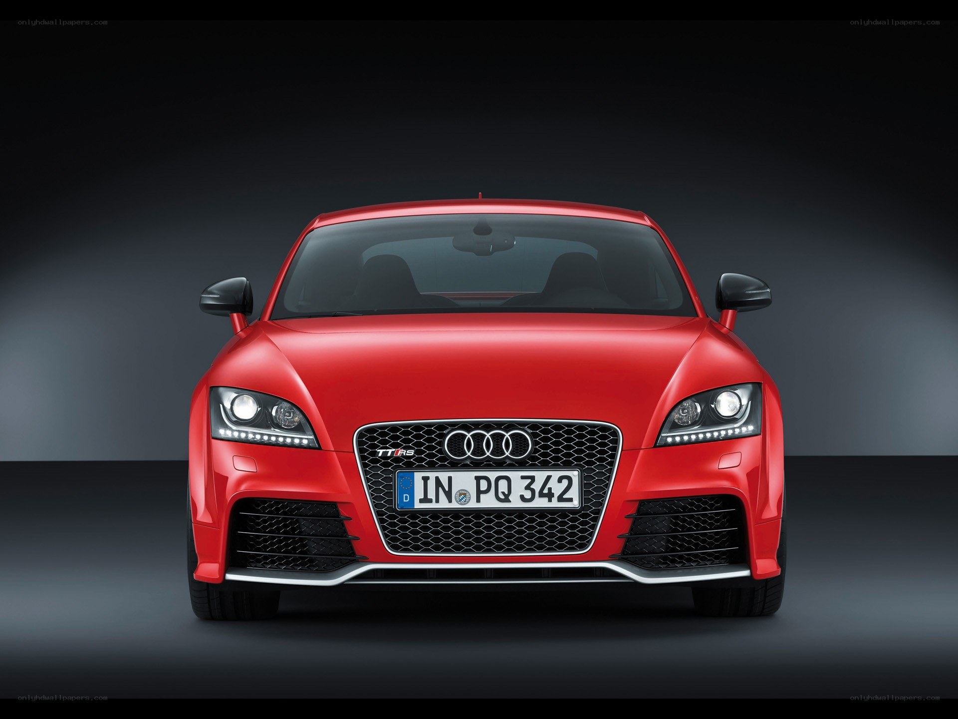 Red Audi TT RS front view