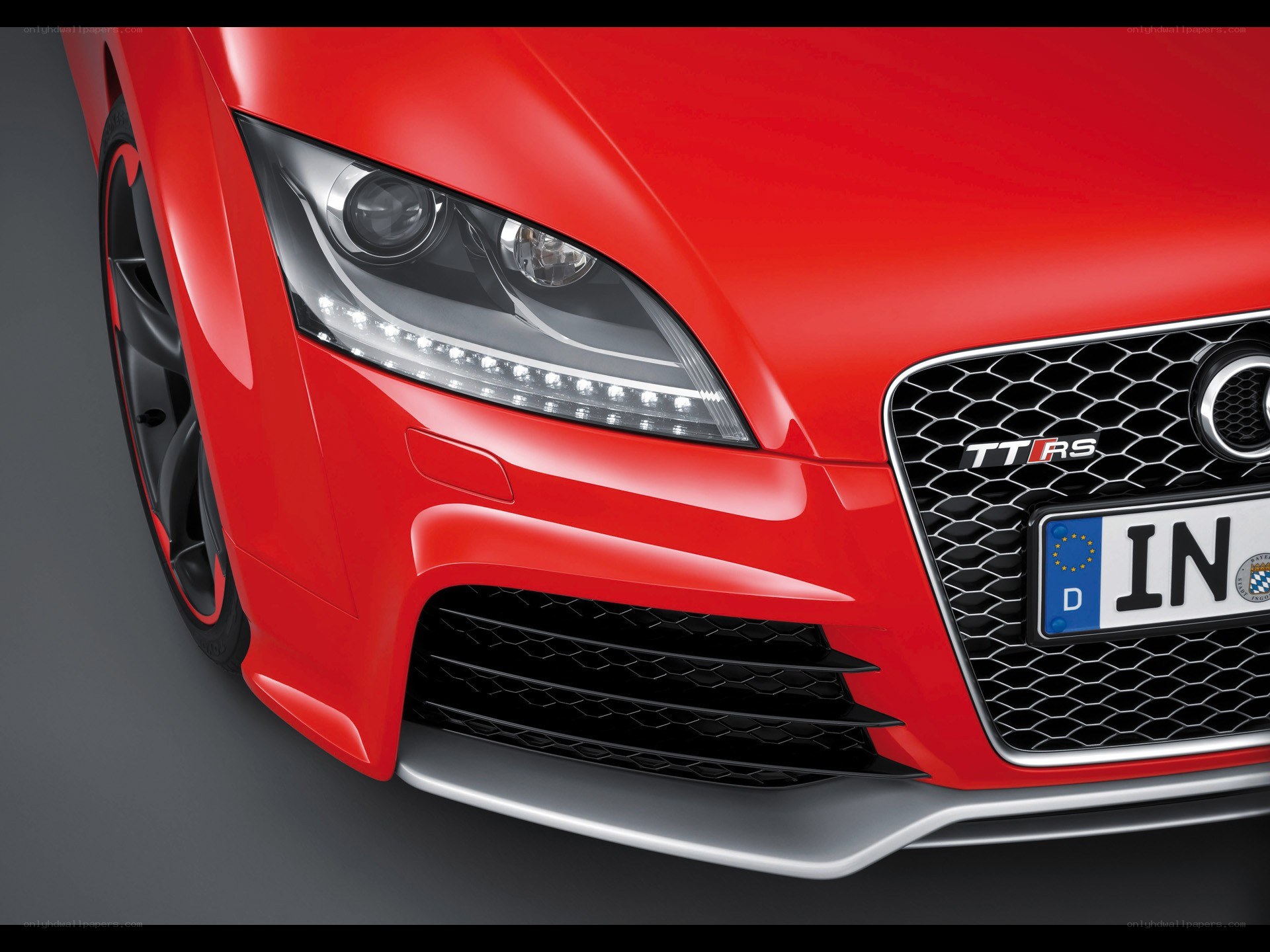 Red Audi TT RS front view