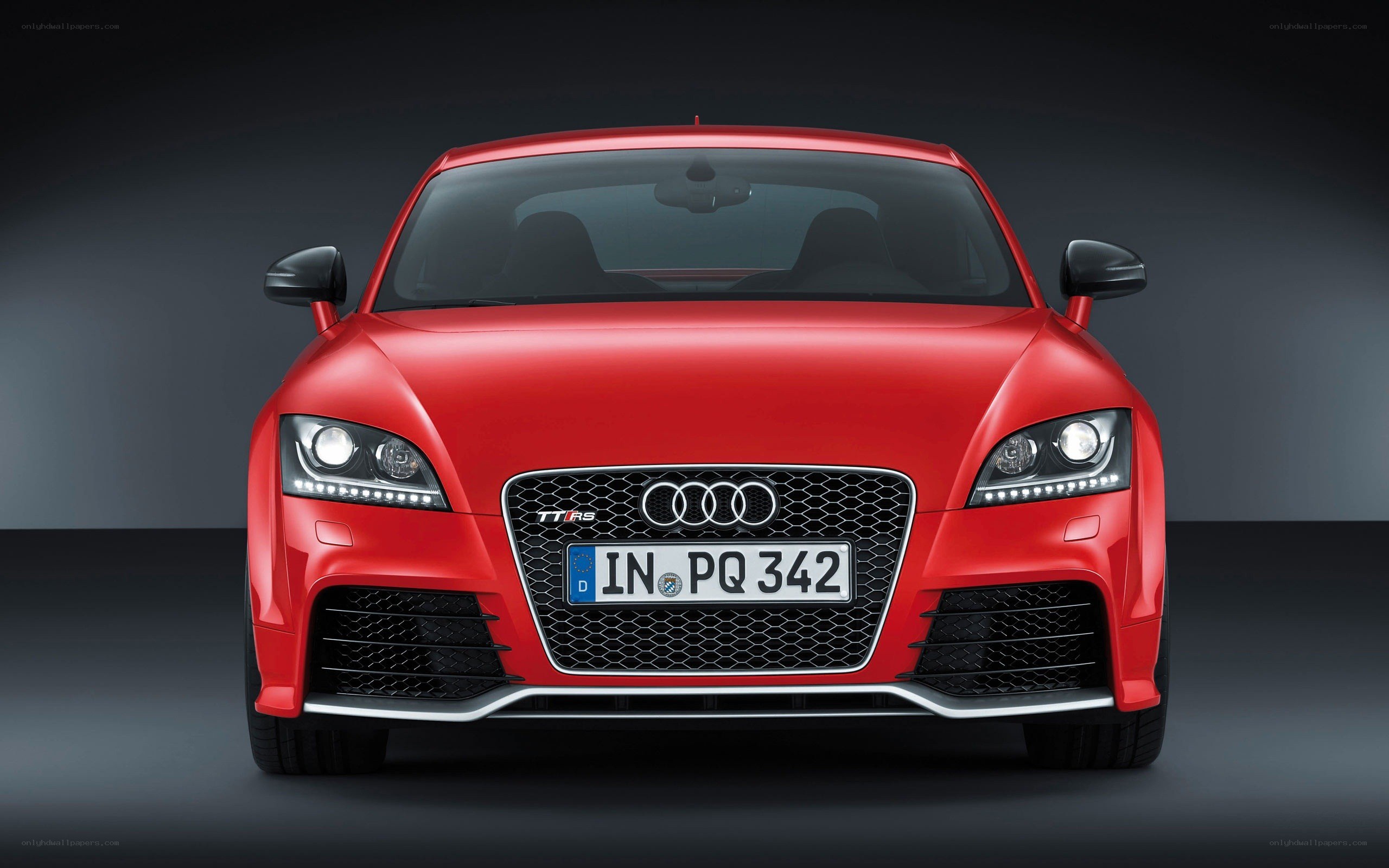 Red Audi TT RS front view