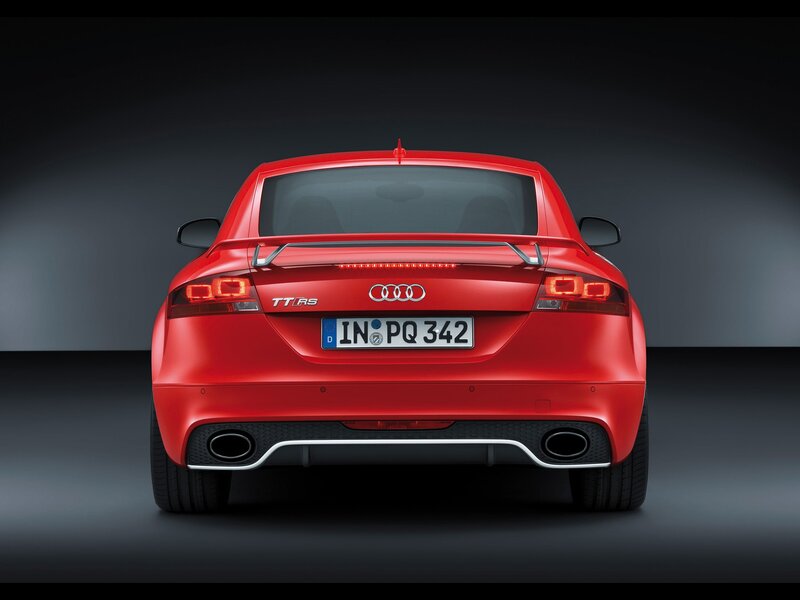 Red Audi TT RS rear view