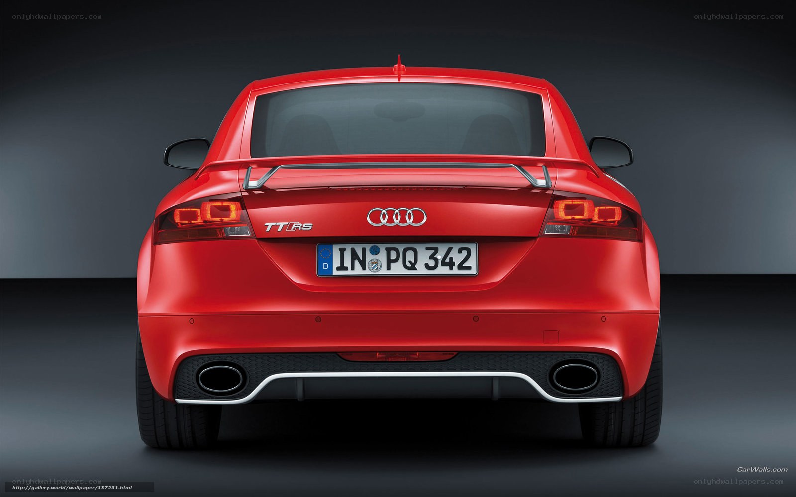 Red Audi TT RS rear view