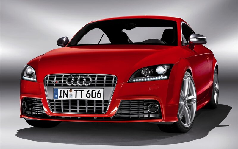 Red Audi TT-RS sports car