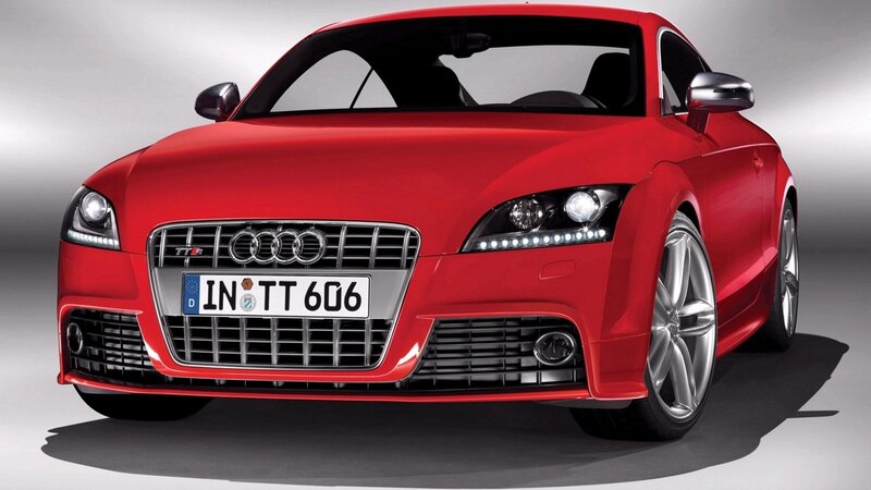 Red Audi TT-RS sports car
