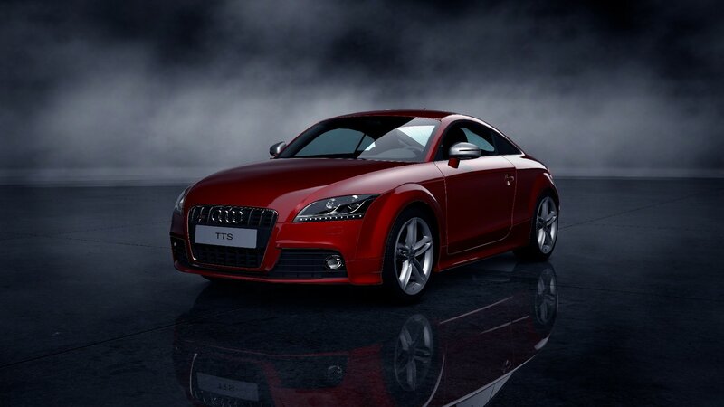 Red Audi TTS sports car