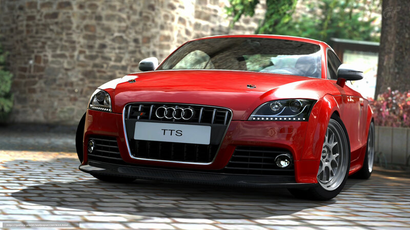 Red Audi TTS sports car