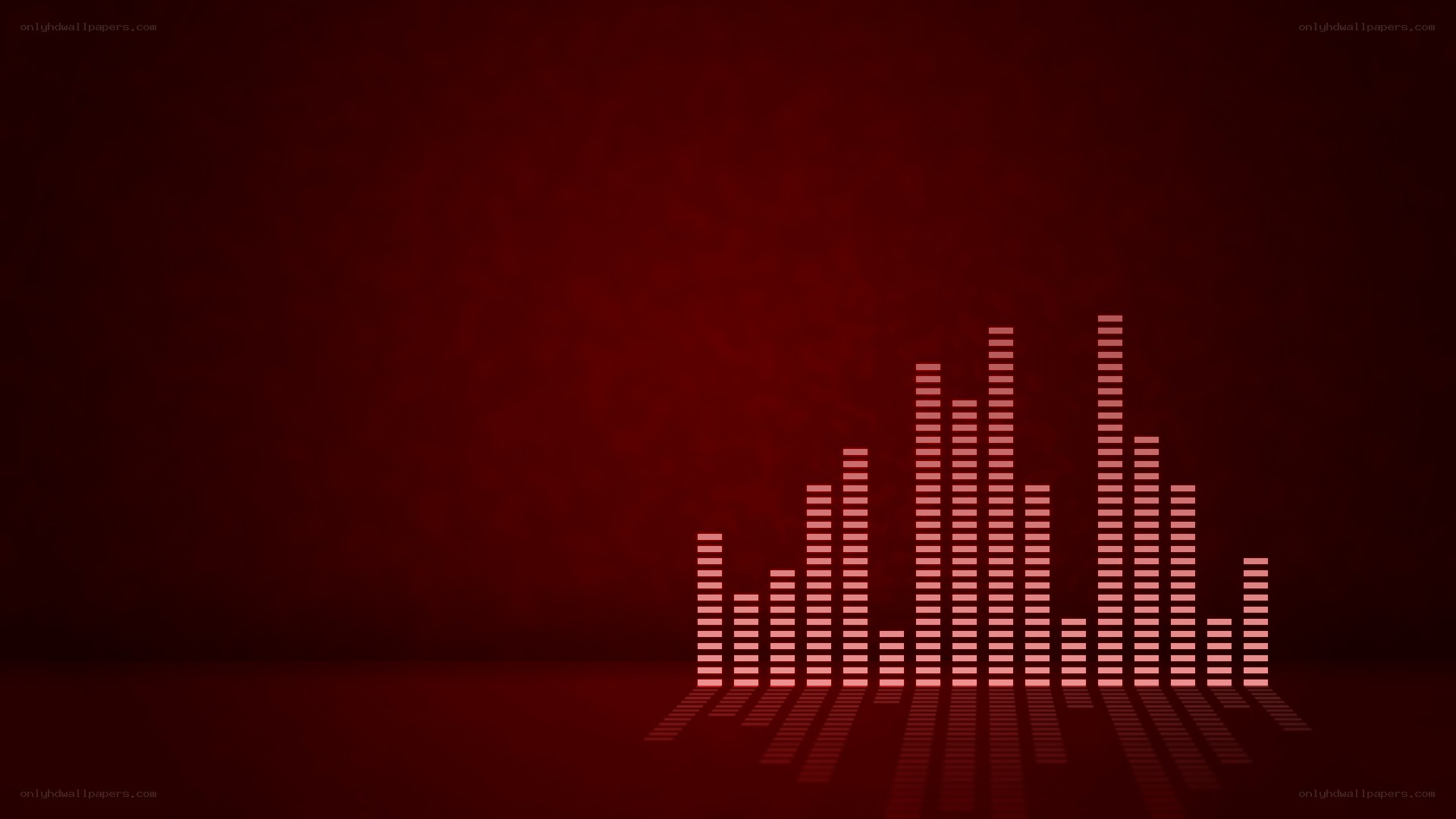 red audio equalizer bars
