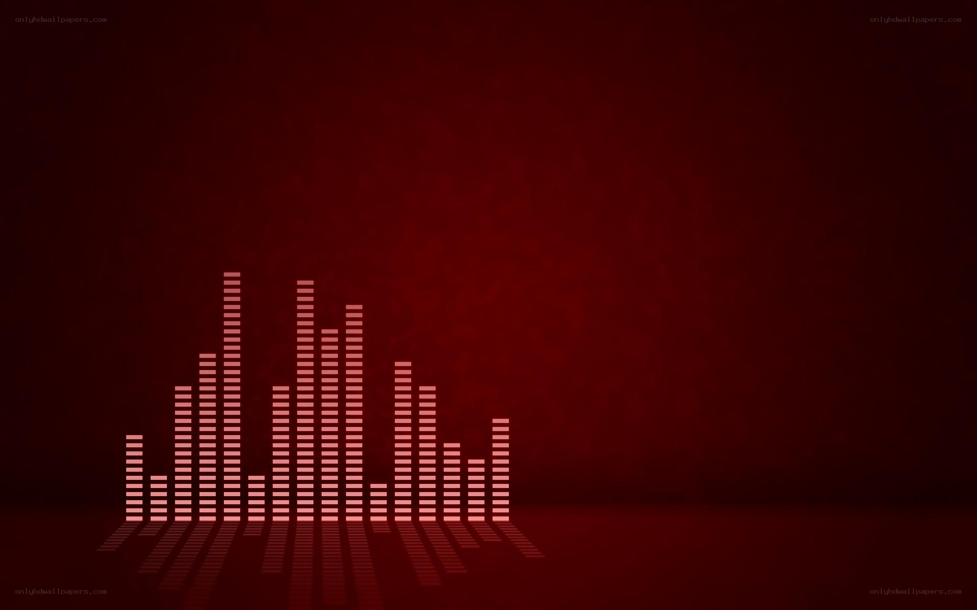 red audio equalizer bars