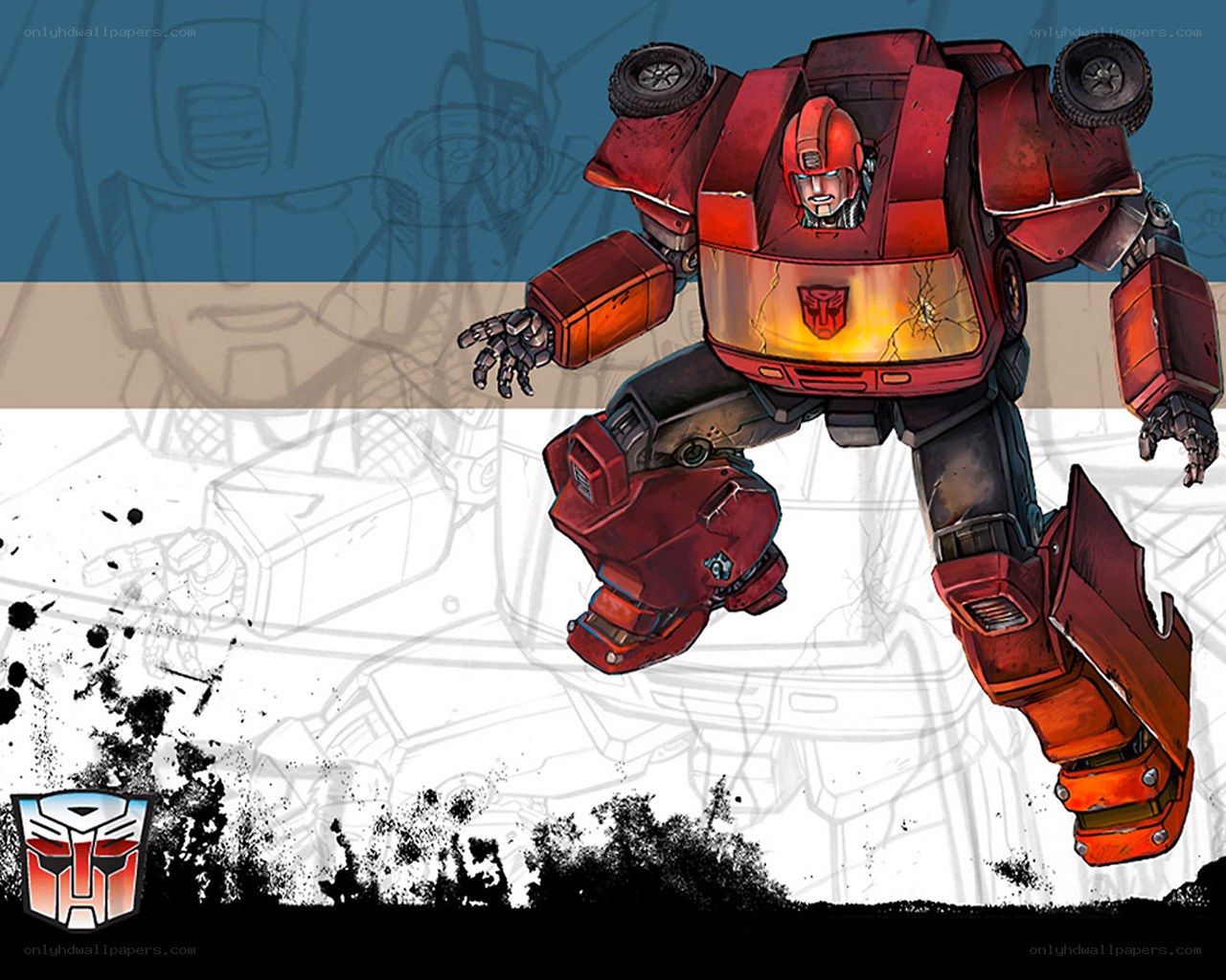 Red Autobot robot character
