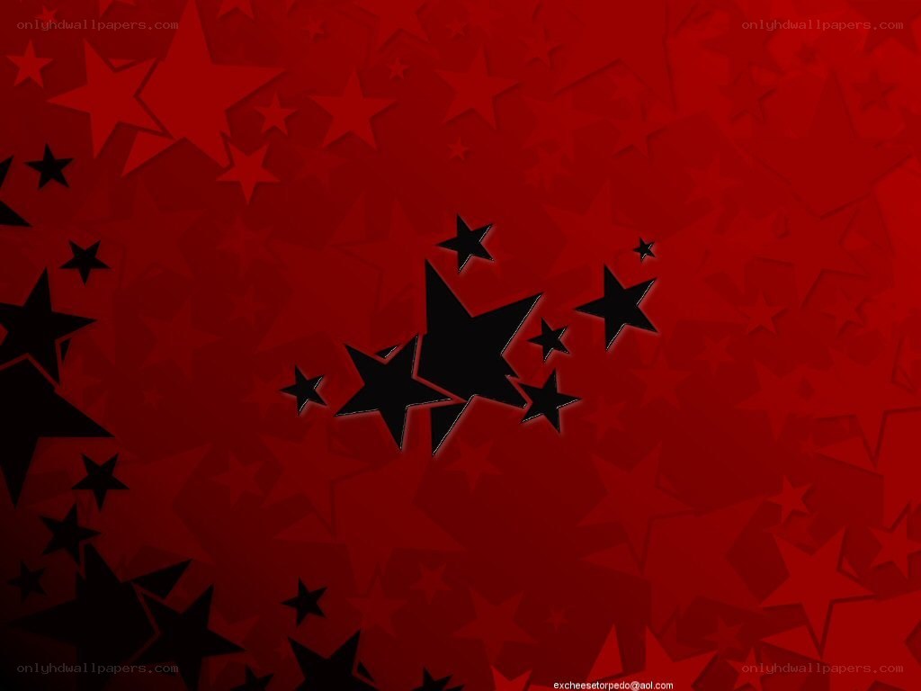 red background with black stars