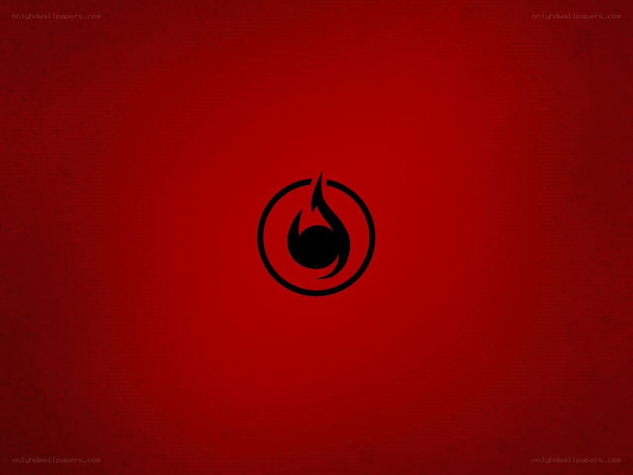 red background with flame logo