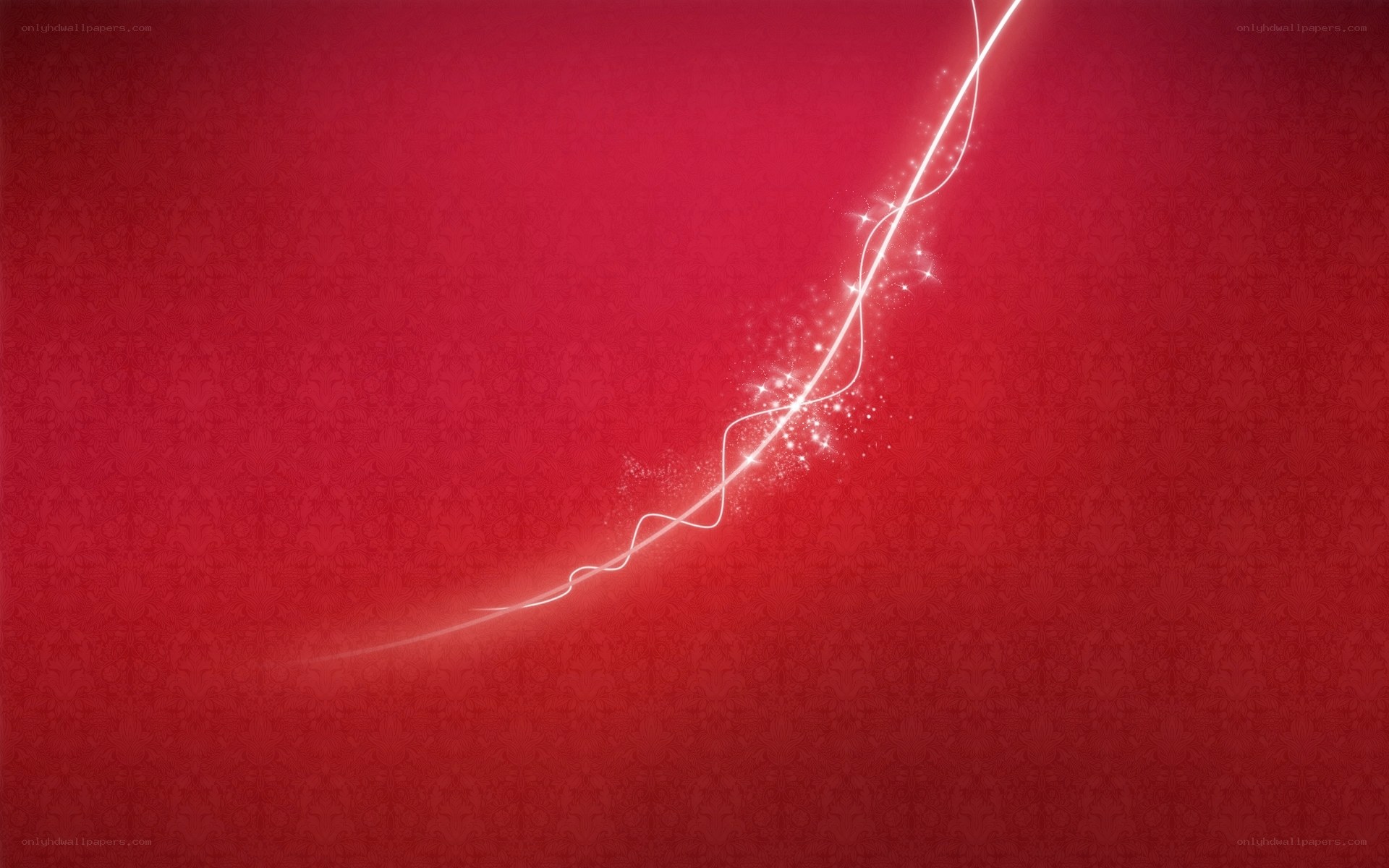 Red background with glowing line