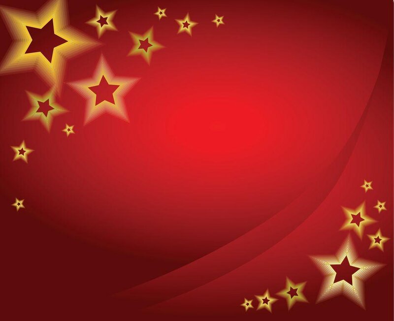 red background with golden stars