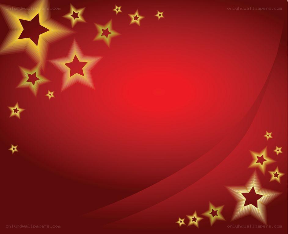 red background with golden stars