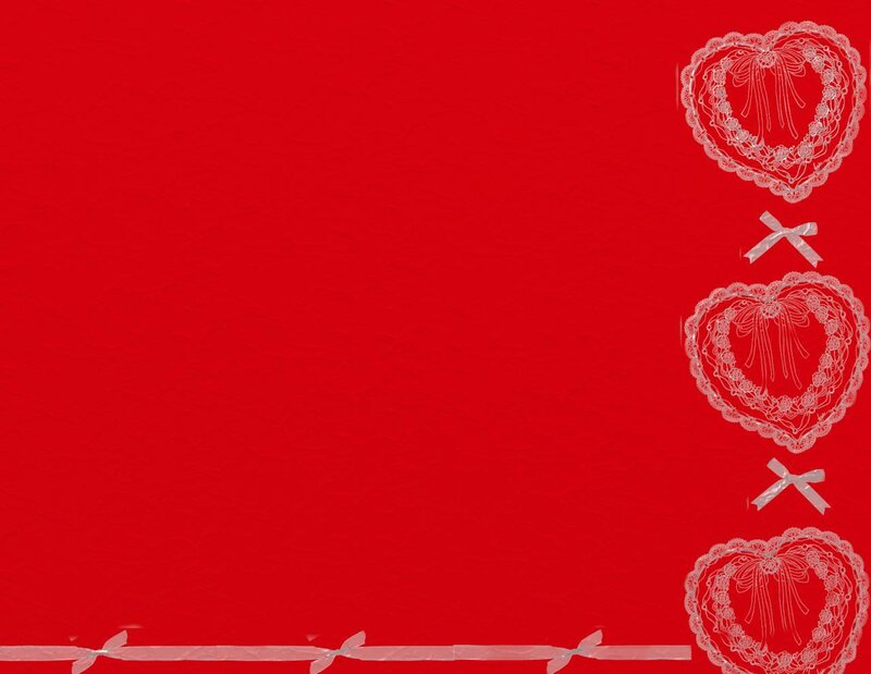 red background with lace hearts