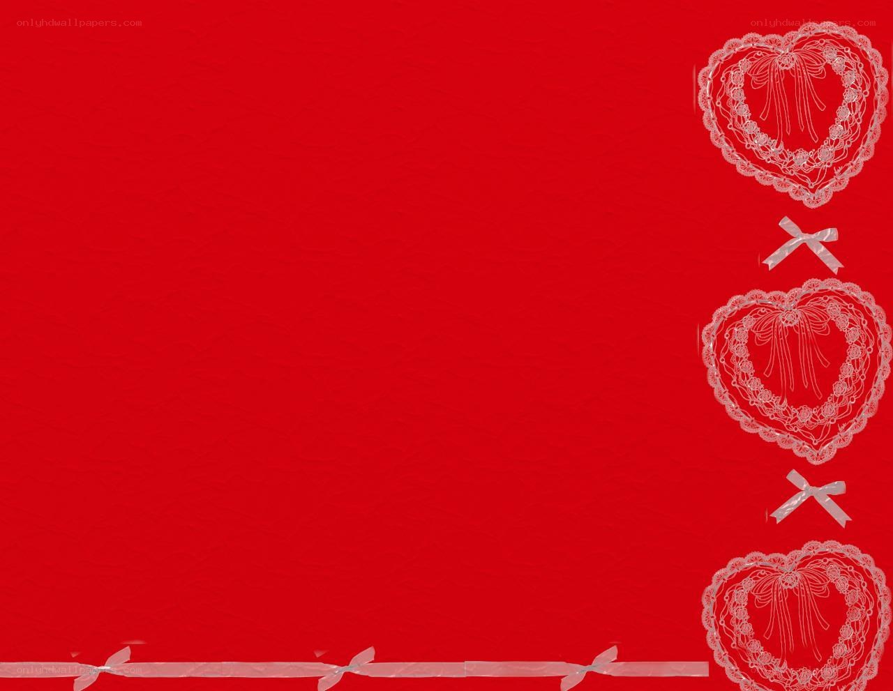 red background with lace hearts