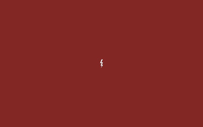 red background with lightning bolt