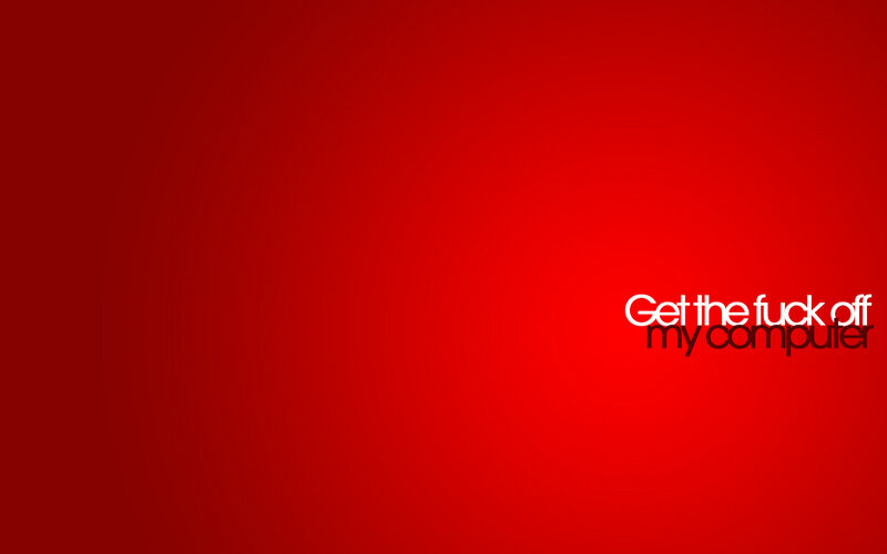 red background with text