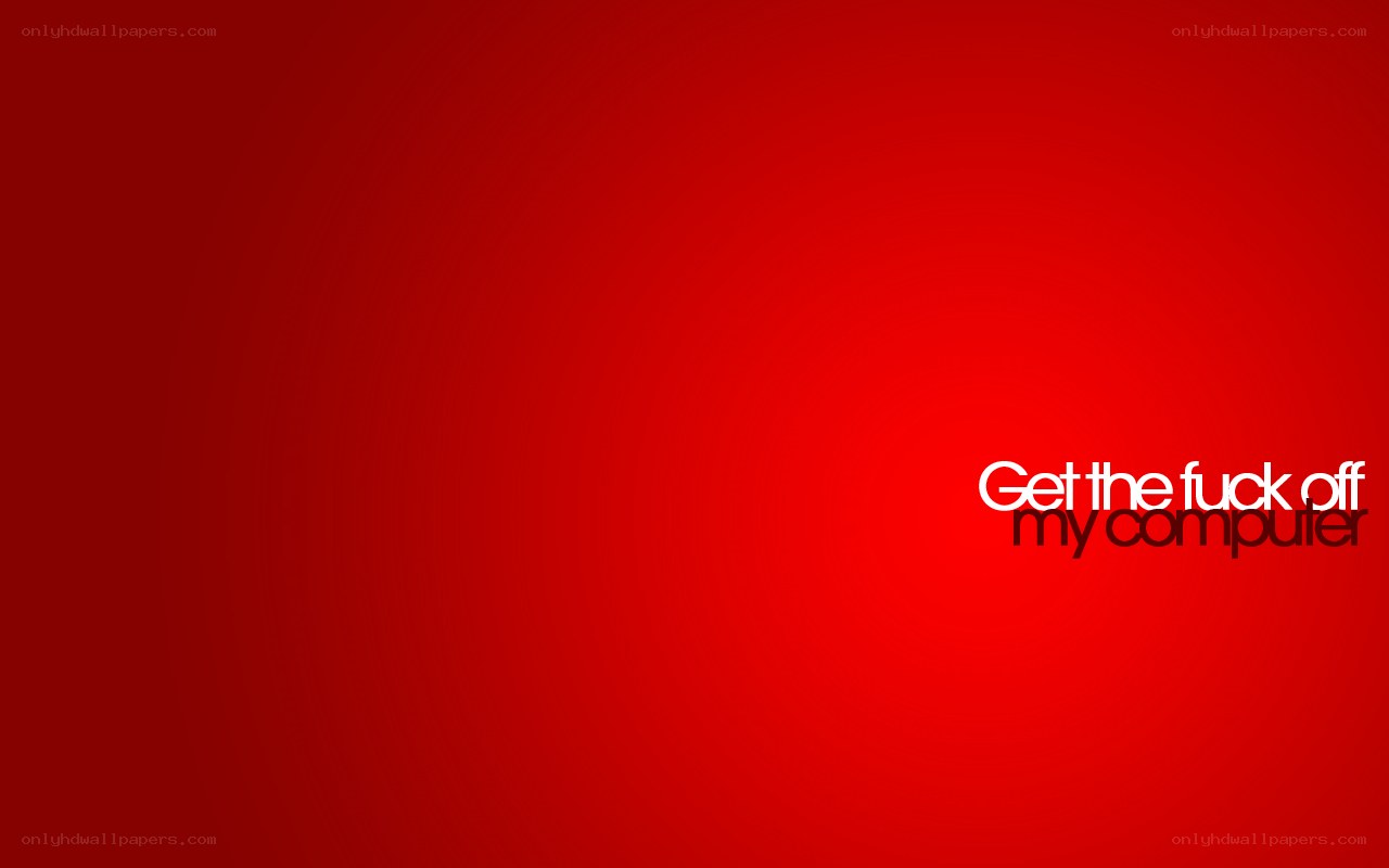 red background with text