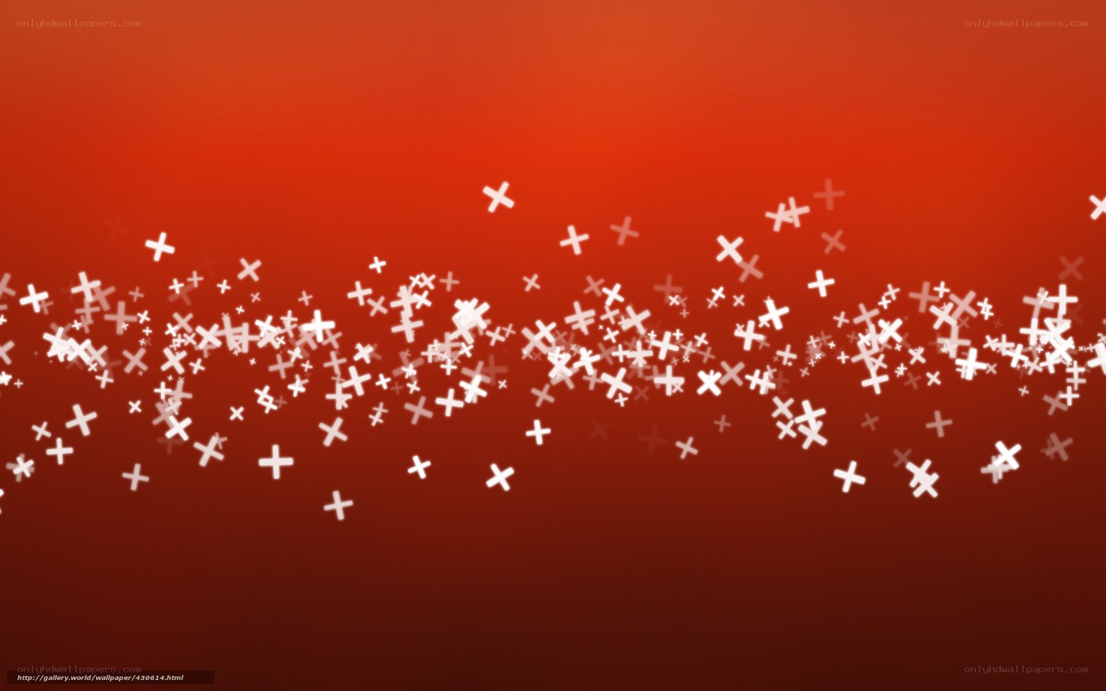 Red background with white crosses