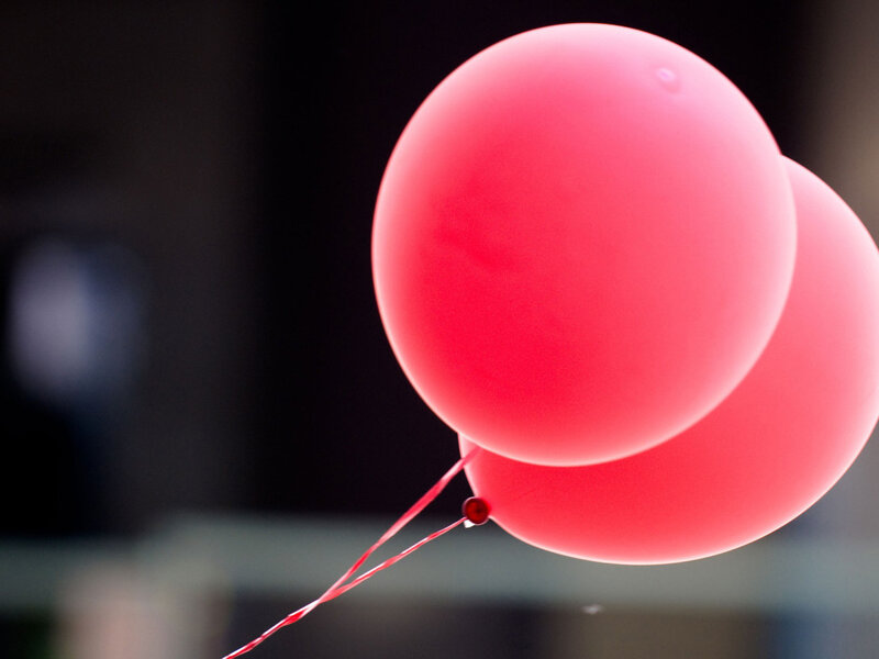 Red Balloons Floating — Calm