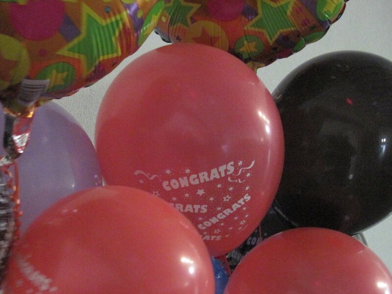 Red Balloons with Text