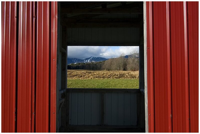 Red Barn Door View