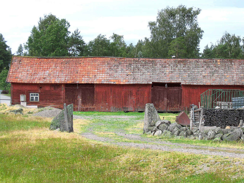 Red barn in a rural setting