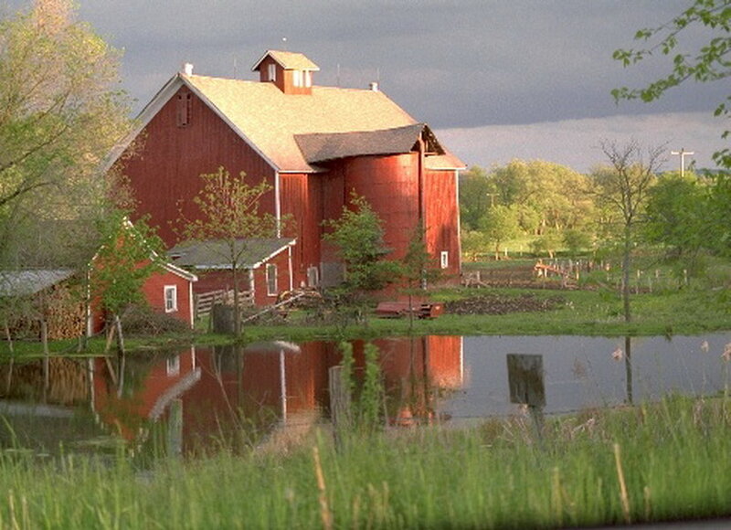 Red Barn in Flood