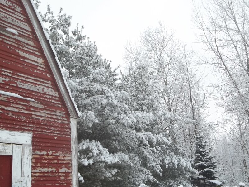 Red Barn in Snow — Calm