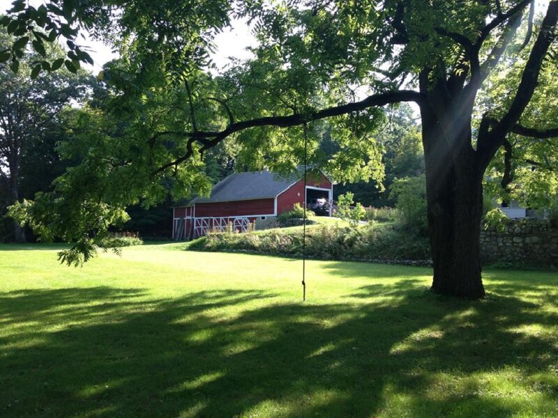 Red Barn in Yard