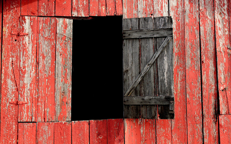 Red Barn Wall — Dramatic