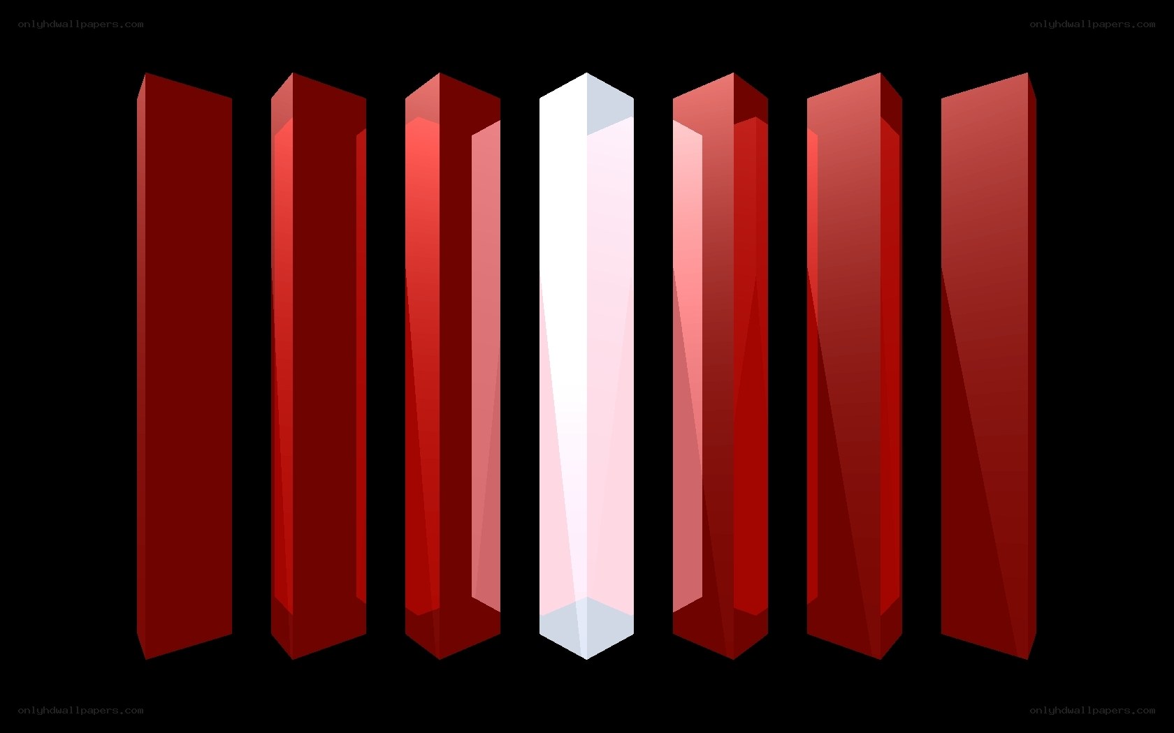 red bars with one white bar