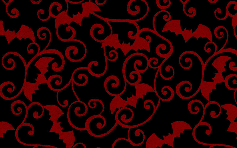 red bat pattern on black