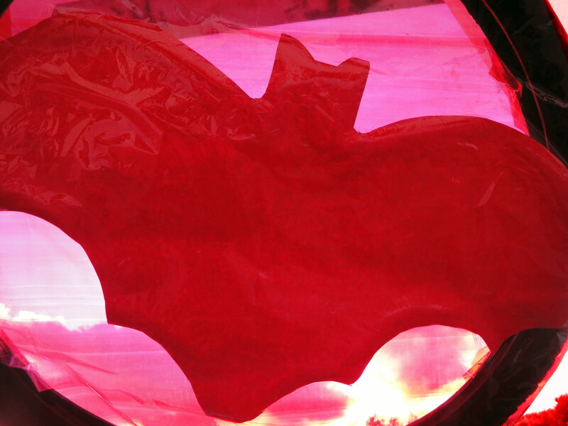 Red Bat-shaped Object