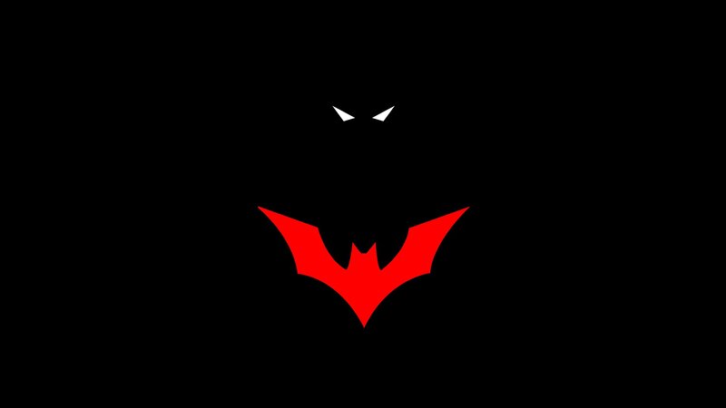 Red Bat Symbol — Black, Dark, Mysterious, Night