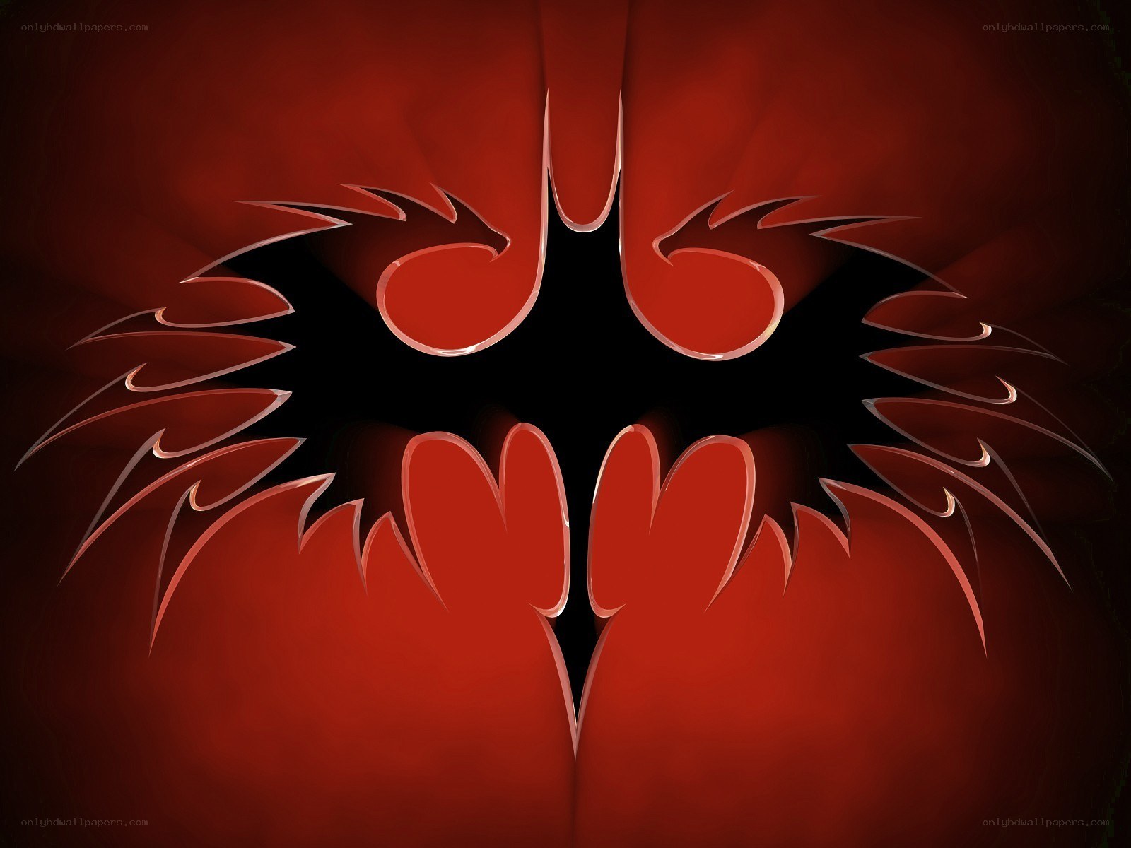 Red bat symbol design