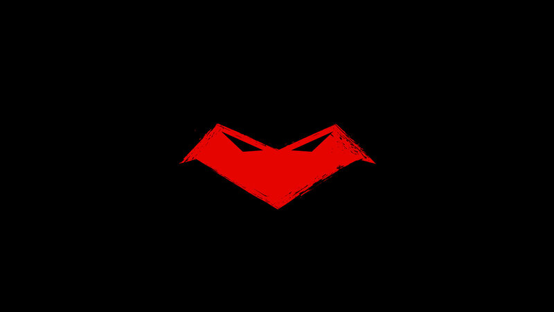 Red Bat Symbol — Dramatic