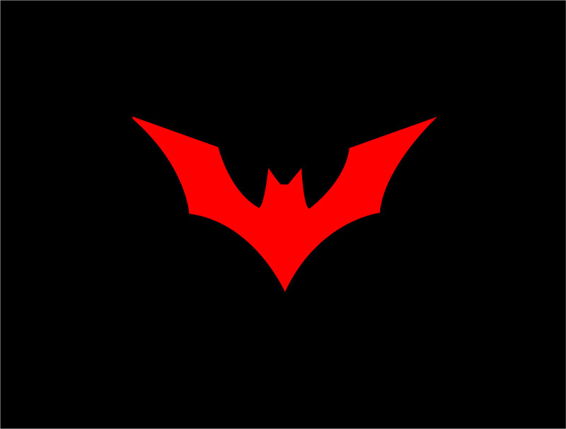 Red bat symbol logo