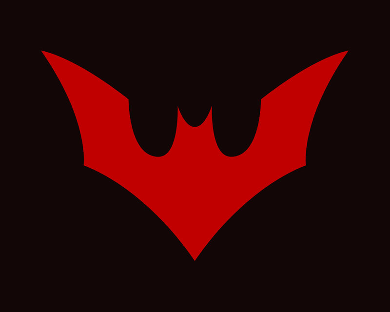 Red bat symbol logo