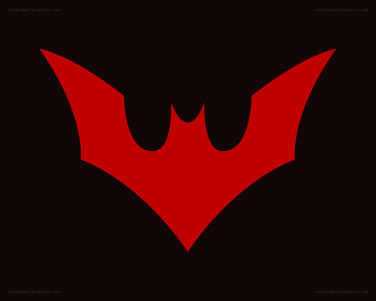 Red bat symbol logo