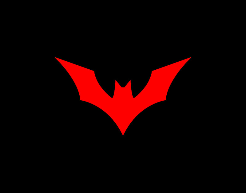 Red bat symbol logo