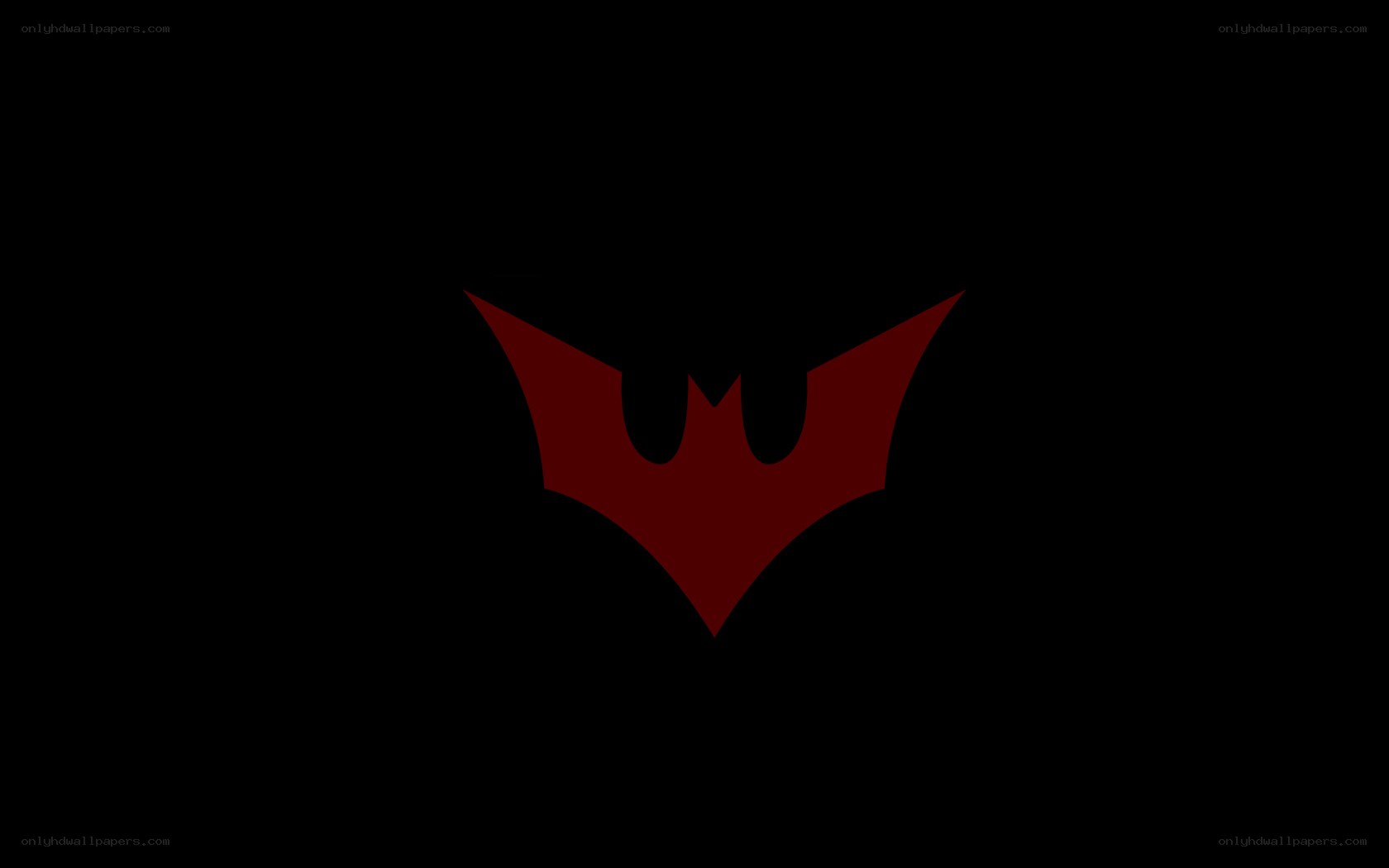 Red bat symbol on black