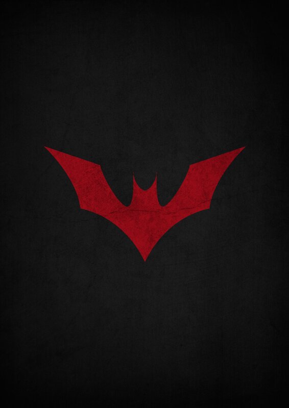 Red bat symbol on black background