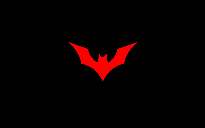 Red bat symbol on black